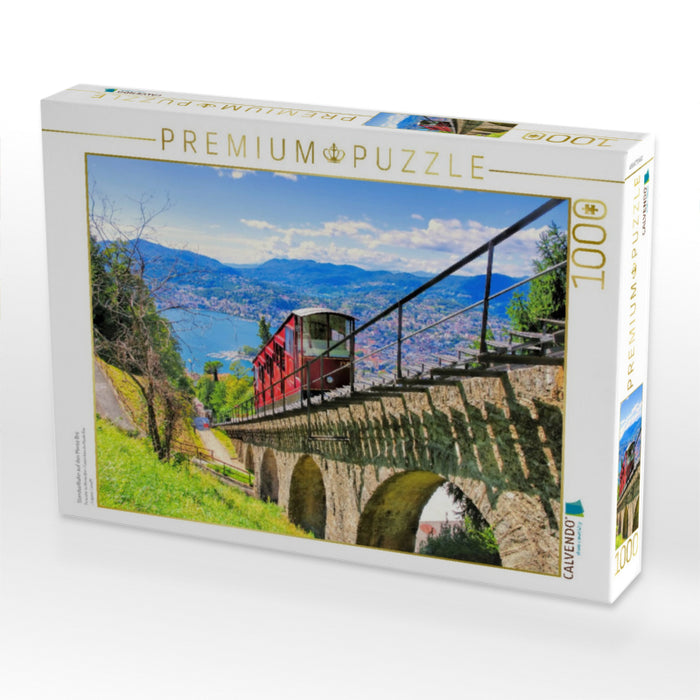 Standseilbahn auf den Monte Brè - CALVENDO Foto-Puzzle'
