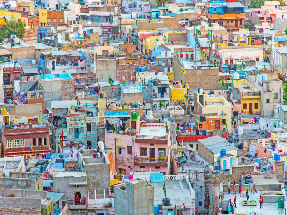 Das bunte Häusermeer von Jaipur - CALVENDO Foto-Puzzle'