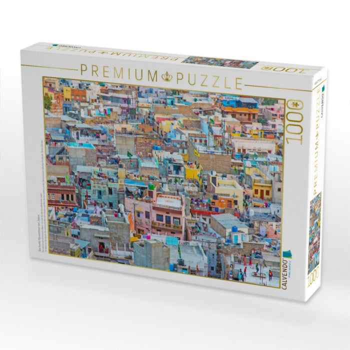 Das bunte Häusermeer von Jaipur - CALVENDO Foto-Puzzle'