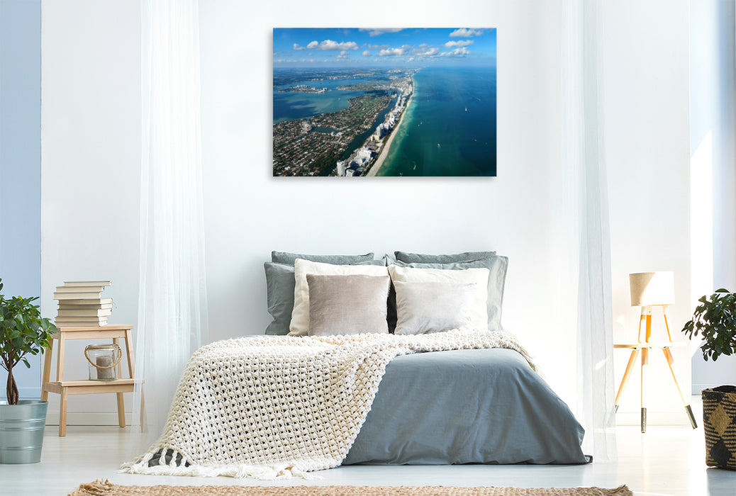 Premium Textil-Leinwand Premium Textil-Leinwand 120 cm x 80 cm quer Miami Beach, Florida, USA