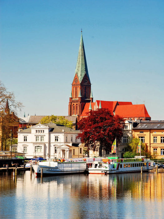 Blick zum Dom und Anlegestelle der Weiße Flotte - CALVENDO Foto-Puzzle'