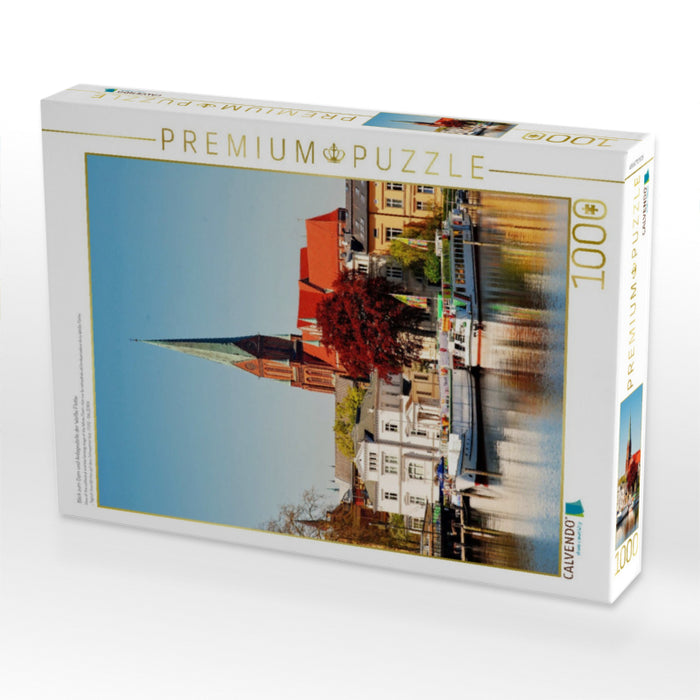 Blick zum Dom und Anlegestelle der Weiße Flotte - CALVENDO Foto-Puzzle'