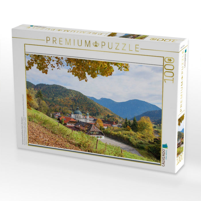 Herbstlandschaft Kloster Ettal in Oberbayern - CALVENDO Foto-Puzzle'