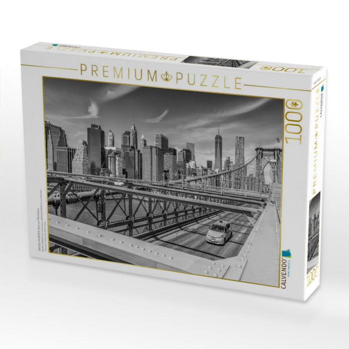 BROOKLYN BRIDGE Blick auf Manhattan - CALVENDO Foto-Puzzle'