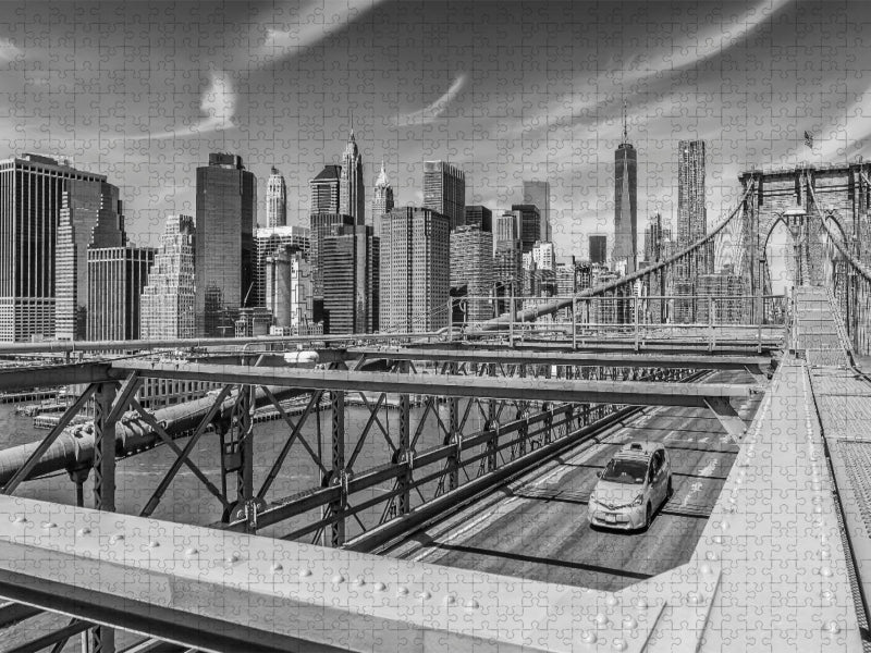 BROOKLYN BRIDGE Blick auf Manhattan - CALVENDO Foto-Puzzle'