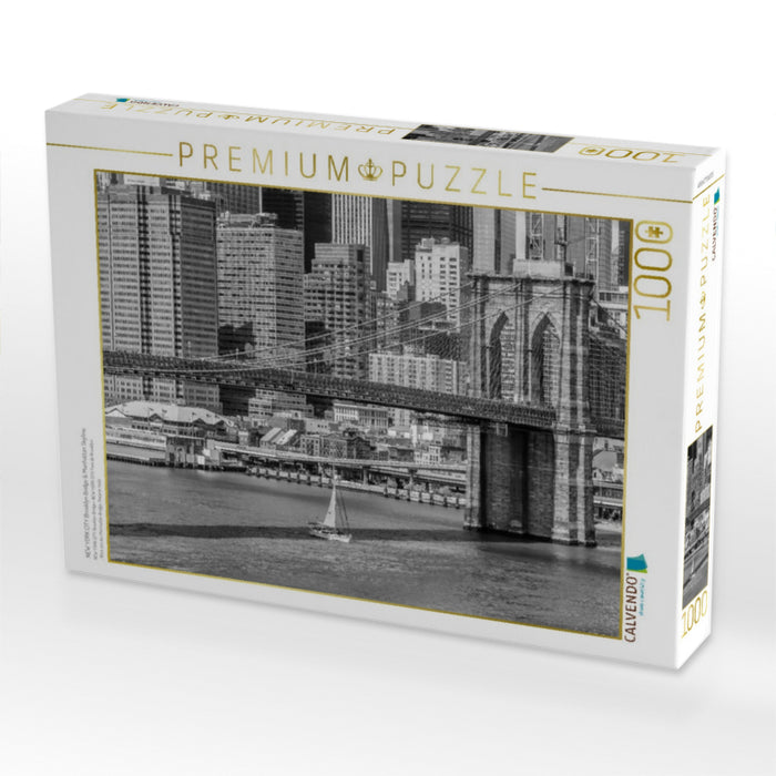 NEW YORK CITY Brooklyn Bridge & Manhattan Skyline - CALVENDO Foto-Puzzle'