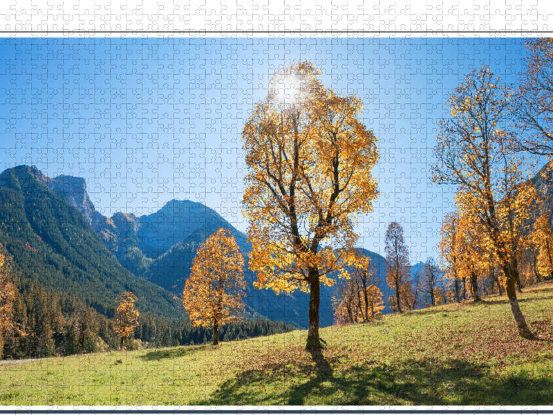 Herbstlandschaft am Ahornboden im Karwendel - CALVENDO Foto-Puzzle'