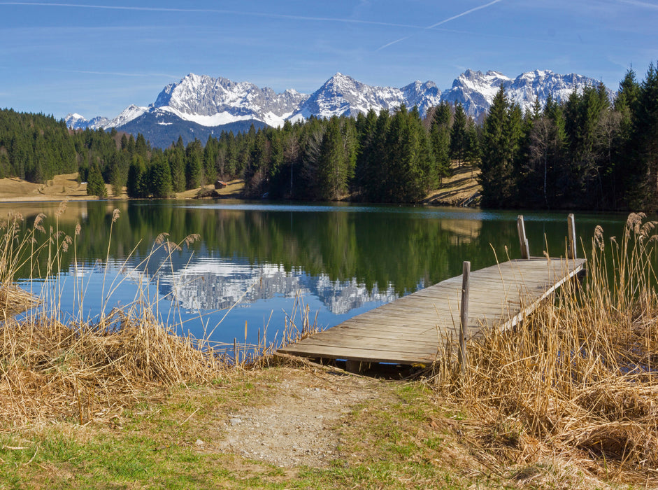 Landschaft Oberbayern Geroldsee und Karwendelgebirge 2000 Teile Puzzle quer - CALVENDO Foto-Puzzle'