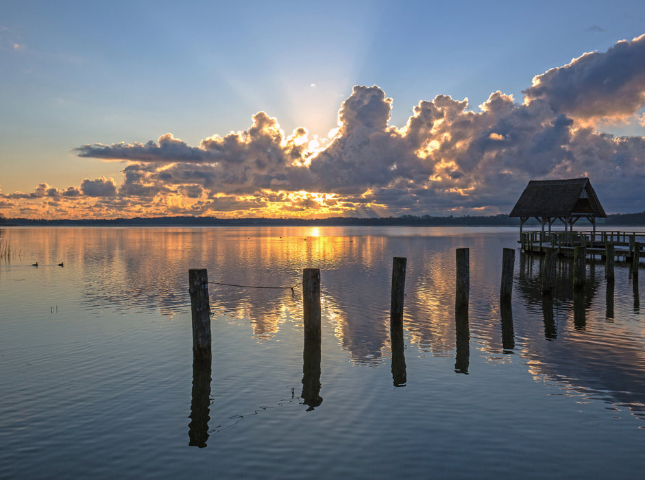 Start of the day at Hemmenlsdorfer See - CALVENDO photo puzzle 