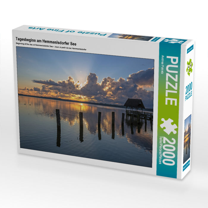 Start of the day at Hemmenlsdorfer See - CALVENDO photo puzzle 