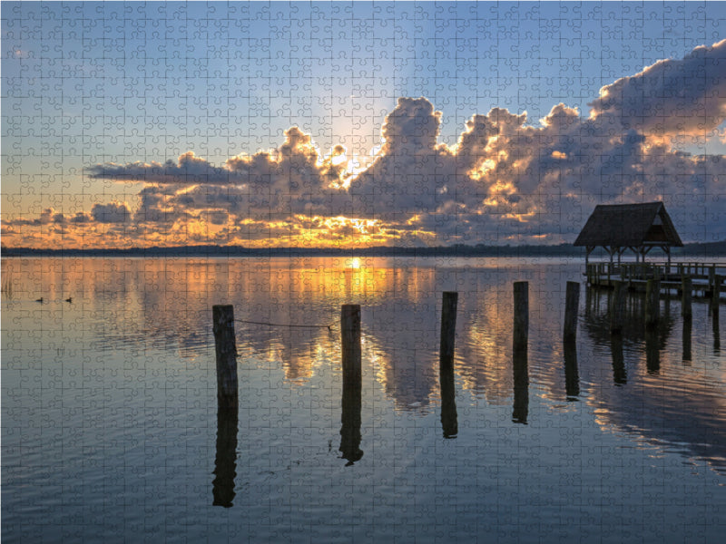 Start of the day at Hemmenlsdorfer See - CALVENDO photo puzzle 
