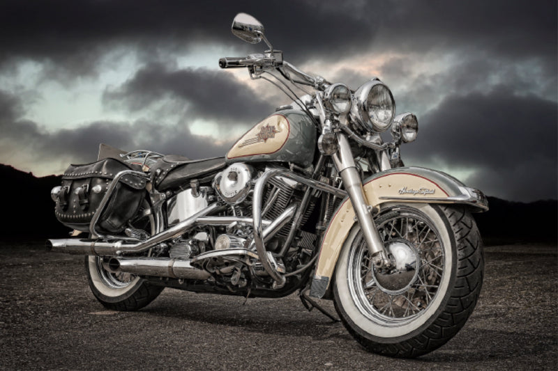 Premium Textil-Leinwand Harley-Davidson Heritage Softail