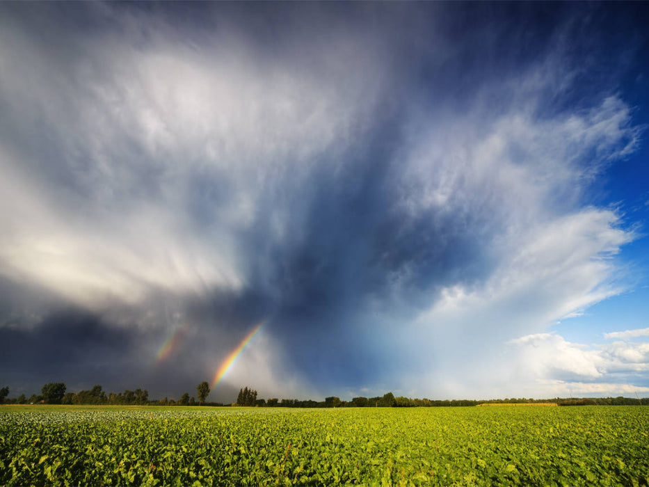 Schauerabzug mit Regenbogen - CALVENDO Foto-Puzzle'