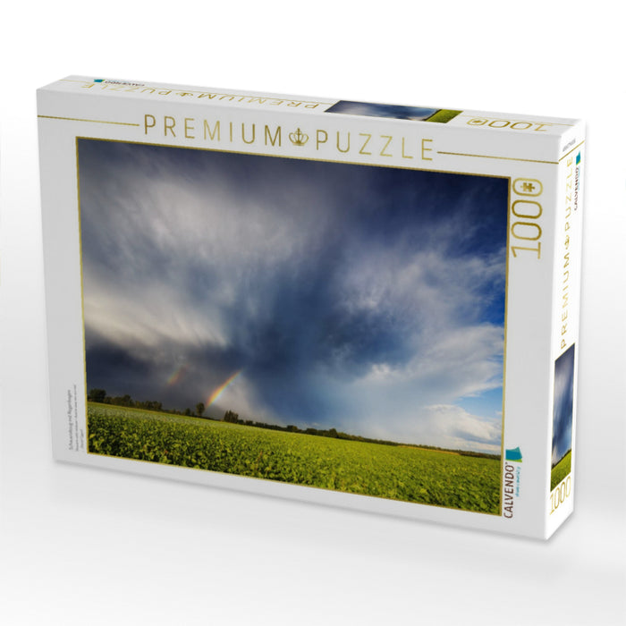 Schauerabzug mit Regenbogen - CALVENDO Foto-Puzzle'