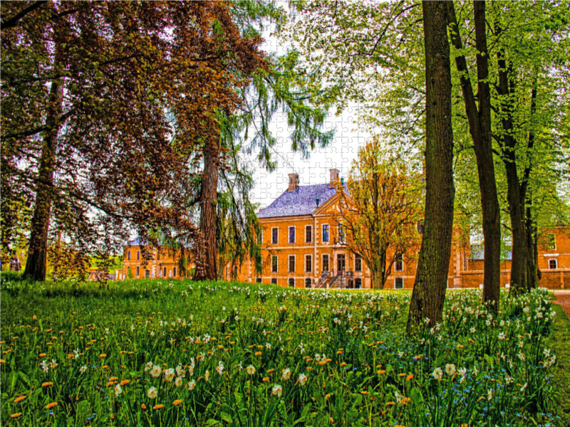 Narzissen am Schloss Bothmer 2000 Teile Puzzle quer - CALVENDO Foto-Puzzle'
