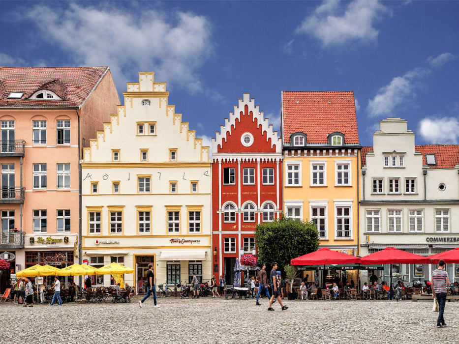 Marktplatz Greifswald - CALVENDO Foto-Puzzle'