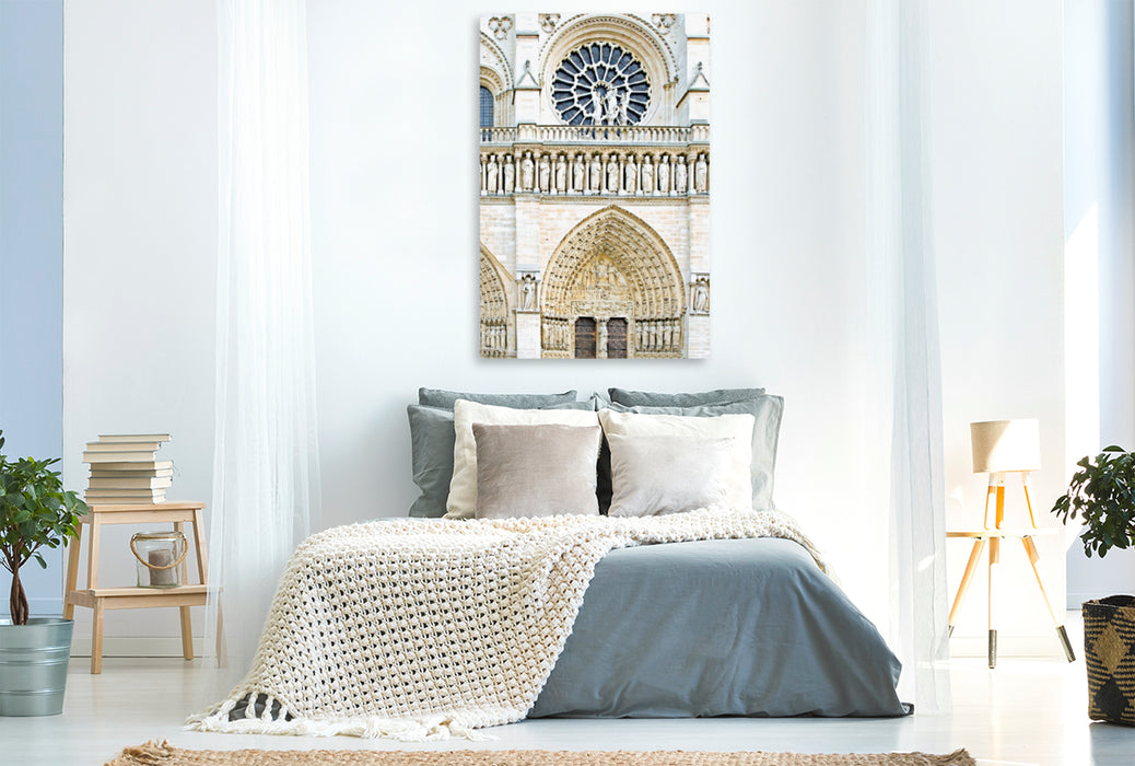 Premium Textil-Leinwand Premium Textil-Leinwand 80 cm x 120 cm  hoch Kathedrale Notre-Dame