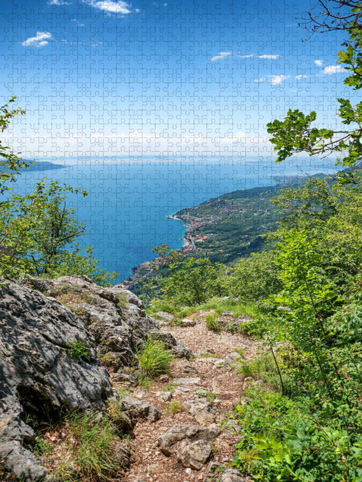 Wanderweg Sasso mit Gardaseeblick - CALVENDO Foto-Puzzle'
