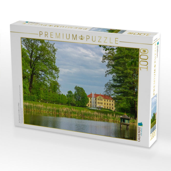 Am Flaschenteich mit Blick zum Palais - CALVENDO Foto-Puzzle'
