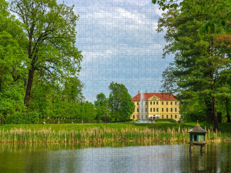 Am Flaschenteich mit Blick zum Palais - CALVENDO Foto-Puzzle'