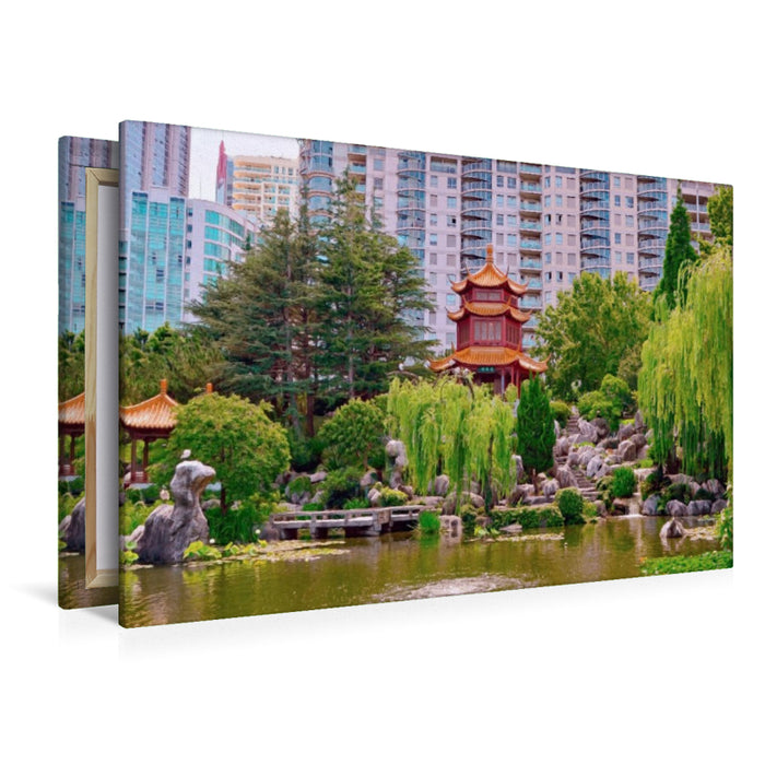 Premium Textil-Leinwand Oase der Ruhe