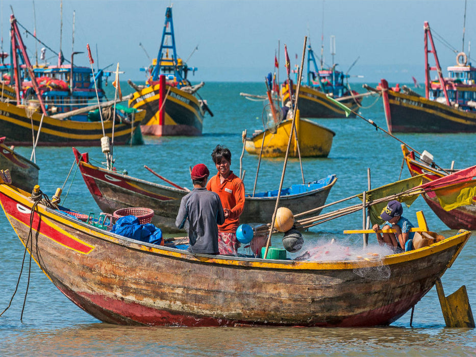 Fischerhafen, Mui Ne, Vietnam - CALVENDO Foto-Puzzle'
