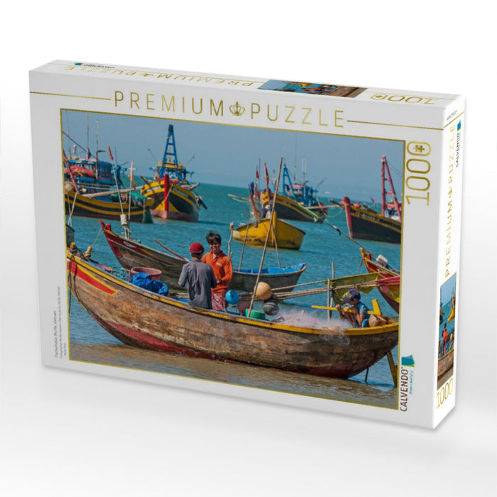 Fischerhafen, Mui Ne, Vietnam - CALVENDO Foto-Puzzle'
