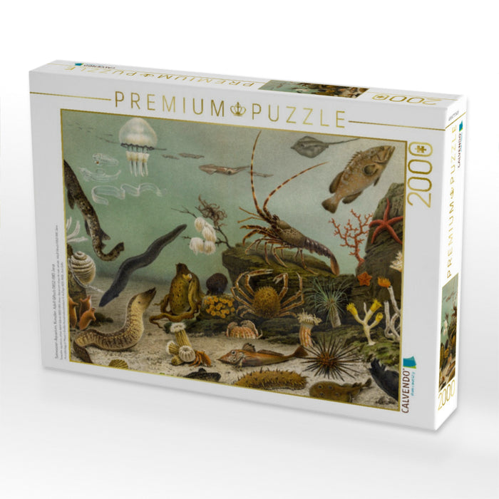 Seewasser-Aquarium, Künstler: Adolf Giltsch (1852-1911) Jena - CALVENDO Foto-Puzzle'