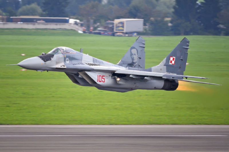 Premium Textil-Leinwand MiG-29