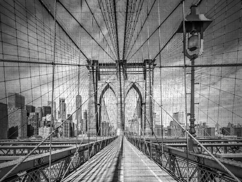 NEW YORK CITY Brooklyn Bridge Monochrom - CALVENDO Foto-Puzzle'