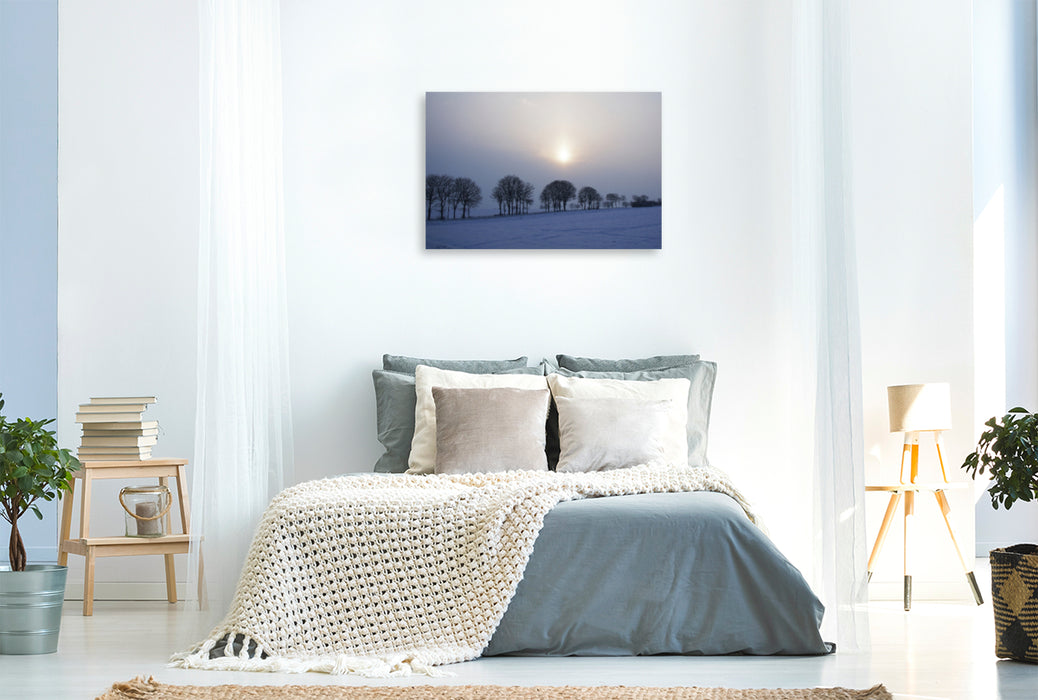 Premium textile canvas Premium textile canvas 120 cm x 80 cm landscape Blue Hour 