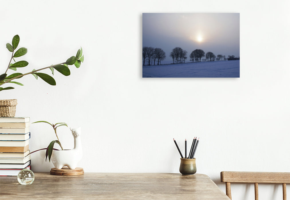 Premium textile canvas Premium textile canvas 120 cm x 80 cm landscape Blue Hour 