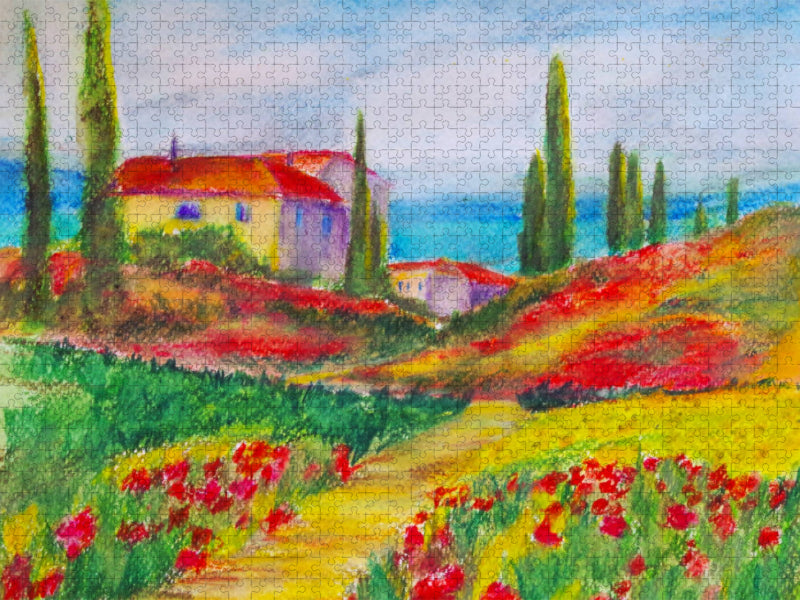 Ein Haus in der Toskana - CALVENDO Foto-Puzzle'