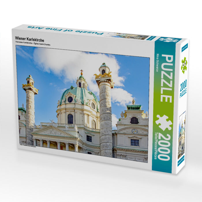 Wiener Karlskirche 2000 Teile Puzzle quer - CALVENDO Foto-Puzzle'
