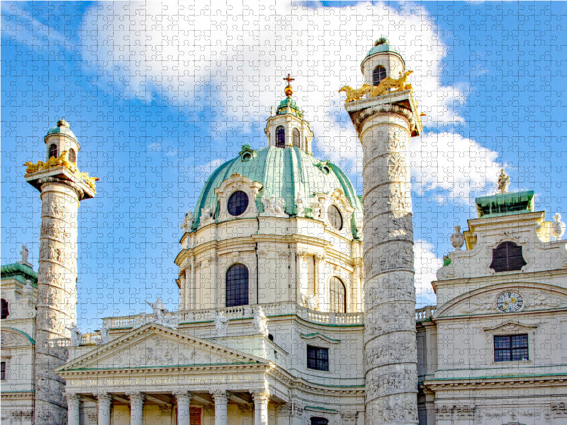 Wiener Karlskirche 2000 Teile Puzzle quer - CALVENDO Foto-Puzzle'