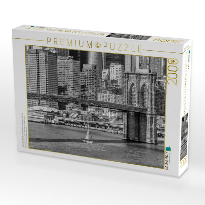 NEW YORK CITY Brooklyn Bridge & Manhattan Skyline - CALVENDO Foto-Puzzle'