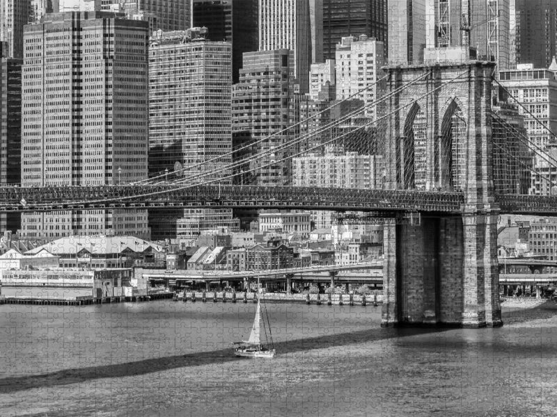 NEW YORK CITY Brooklyn Bridge & Manhattan Skyline - CALVENDO Foto-Puzzle'