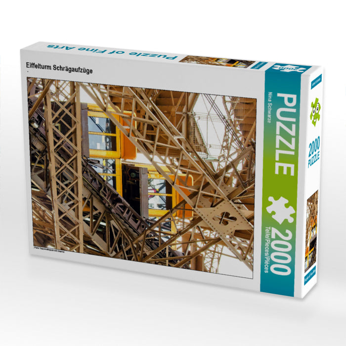 Eiffel Tower inclined elevators - CALVENDO photo puzzle 