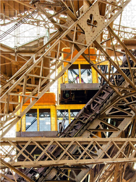 Eiffel Tower inclined elevators - CALVENDO photo puzzle 