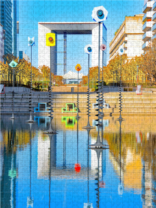 Paris Grande Arche 2000 Teile Puzzle hoch - CALVENDO Foto-Puzzle'