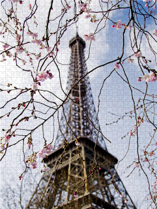 Frühling in Paris 2000 Teile Puzzle hoch - CALVENDO Foto-Puzzle'