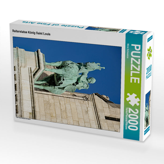 Equestrian statue of King Saint Louis - CALVENDO photo puzzle 