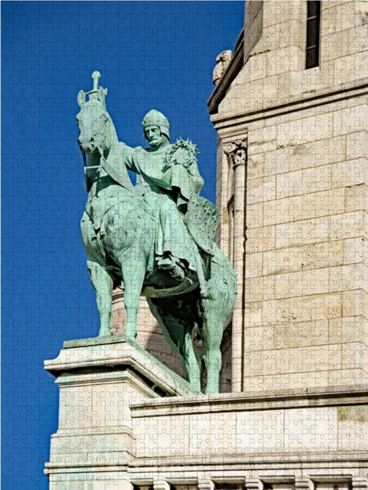 Equestrian statue of King Saint Louis - CALVENDO photo puzzle 