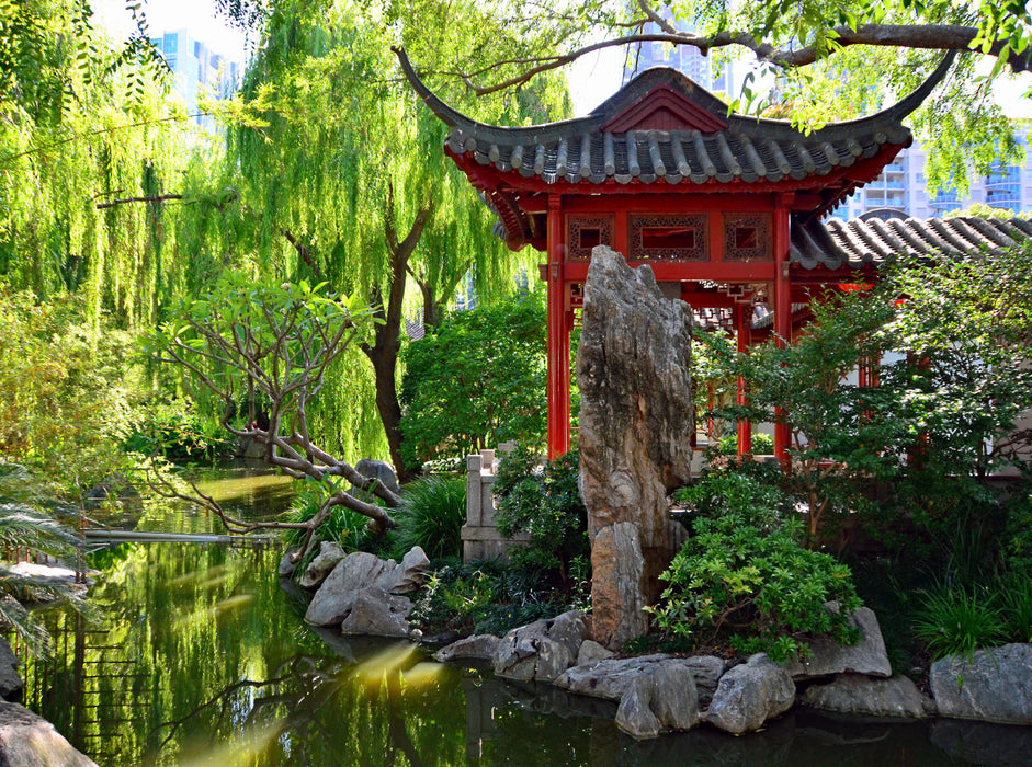 Chinesischer Garten 2000 Teile Puzzle quer - CALVENDO Foto-Puzzle'