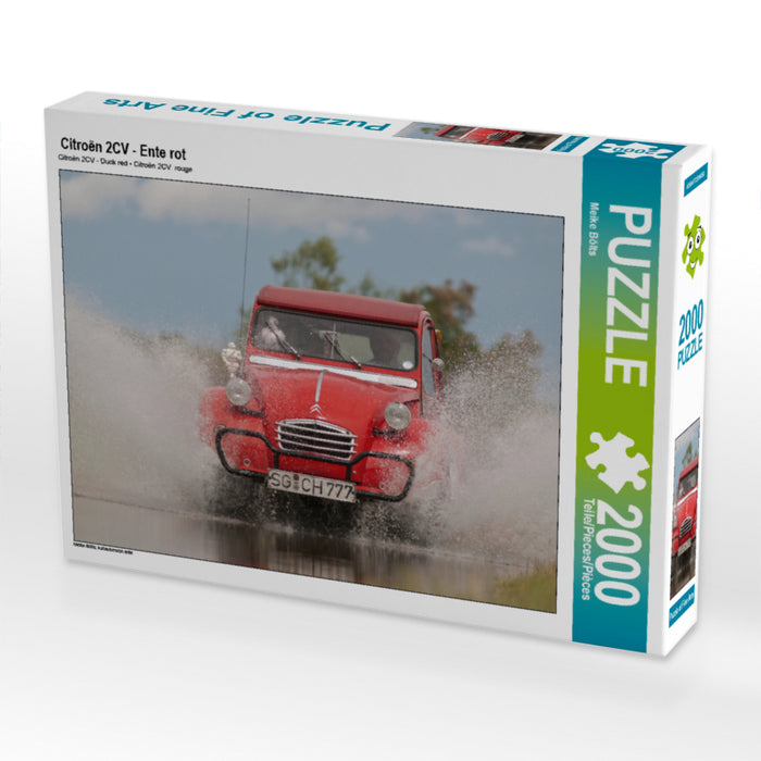 Citroën 2CV - duck red - CALVENDO photo puzzle 