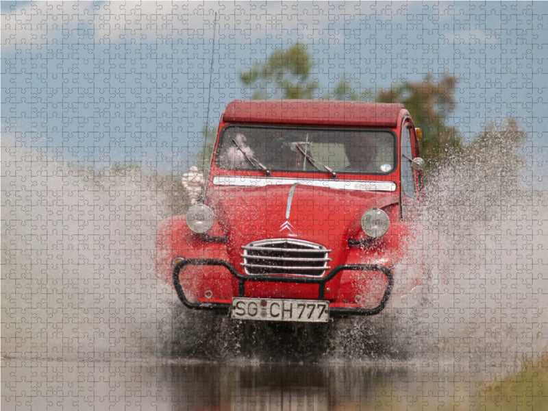 Citroën 2CV - duck red - CALVENDO photo puzzle 