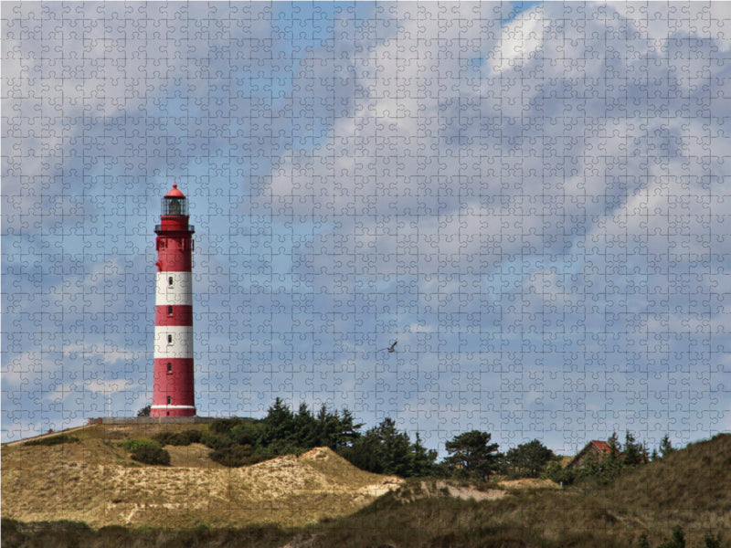 Leuchtturm Amrum 2000 Teile Puzzle quer - CALVENDO Foto-Puzzle'