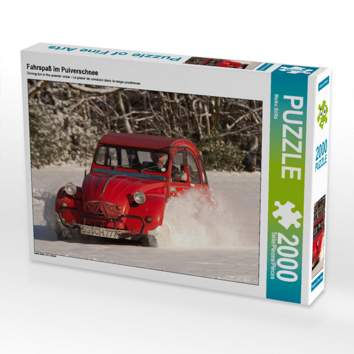 Fahrspaß im Pulverschnee 2000 Teile Puzzle quer - CALVENDO Foto-Puzzle'