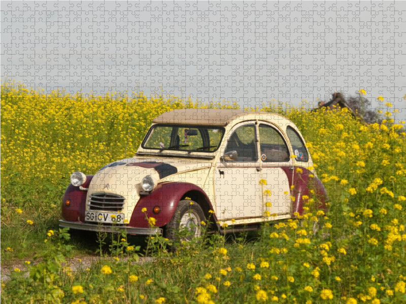 Kultautomobil Ente Citroën 2CV 2000 Teile Puzzle quer - CALVENDO Foto-Puzzle'