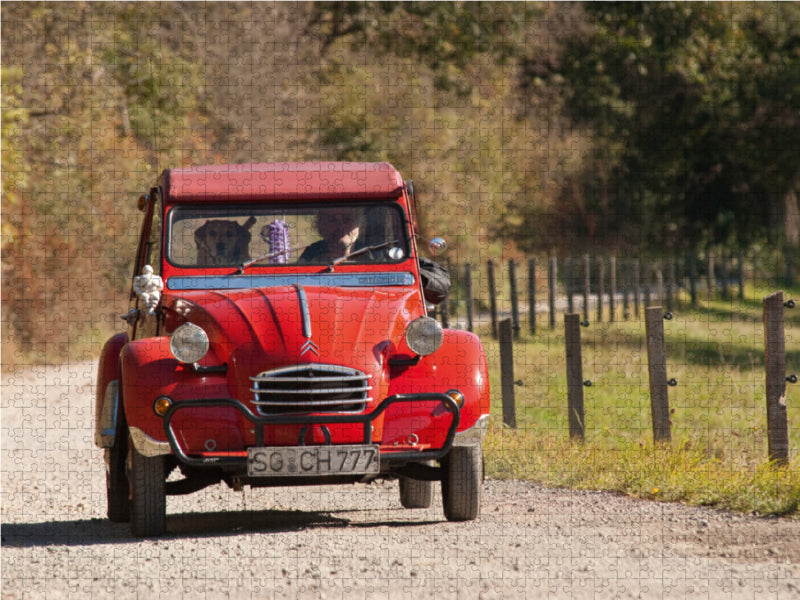 2CV 6 Club Bj.86 1.Hand 2000 Teile Puzzle quer - CALVENDO Foto-Puzzle'